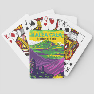 Haleakala Nationalpark Hawaii Vintag Spielkarten