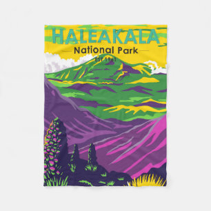 Haleakala Nationalpark Hawaii Vintage Fleecedecke