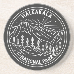 Haleakala Nationalpark Hawaii Vintage Monoline Getränkeuntersetzer