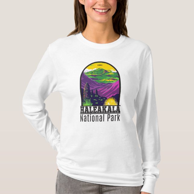Haleakala Nationalpark Hawaii Vintager T - Shirt (Vorderseite)