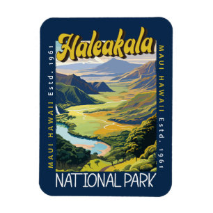 Haleakala Nationalpark Illustration erschüttert Magnet
