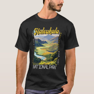 Haleakala Nationalpark Illustration erschüttert T-Shirt