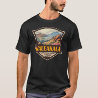 Haleakala Nationalpark Illustration Retro Abzeiche