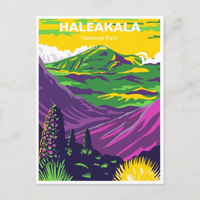 Haleakala Nationalpark Maui Hawaii Postkarte (Vorderseite)
