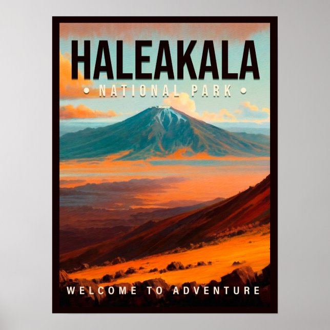 Haleakala Nationalpark Maui Hawaii Vintag Poster (Vorne)