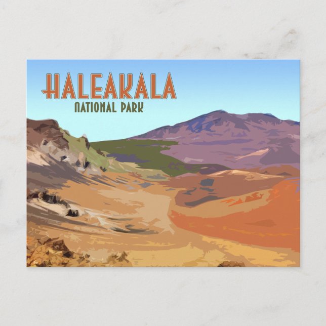 Haleakala Nationalpark Maui Hawaii Vintag Postkarte (Vorderseite)