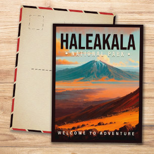 Haleakala Nationalpark Maui Hawaii Vintage Postkarte