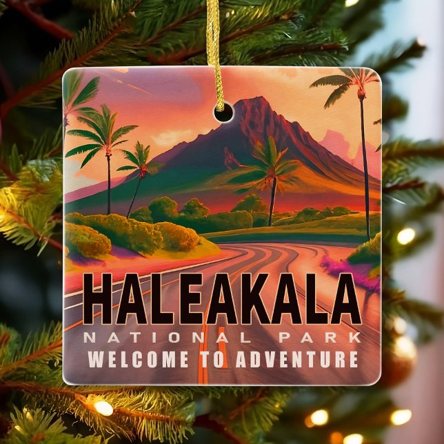 Haleakala Nationalpark Maui Road Vulkan Vintag Keramikornament (Von Creator hochgeladen)