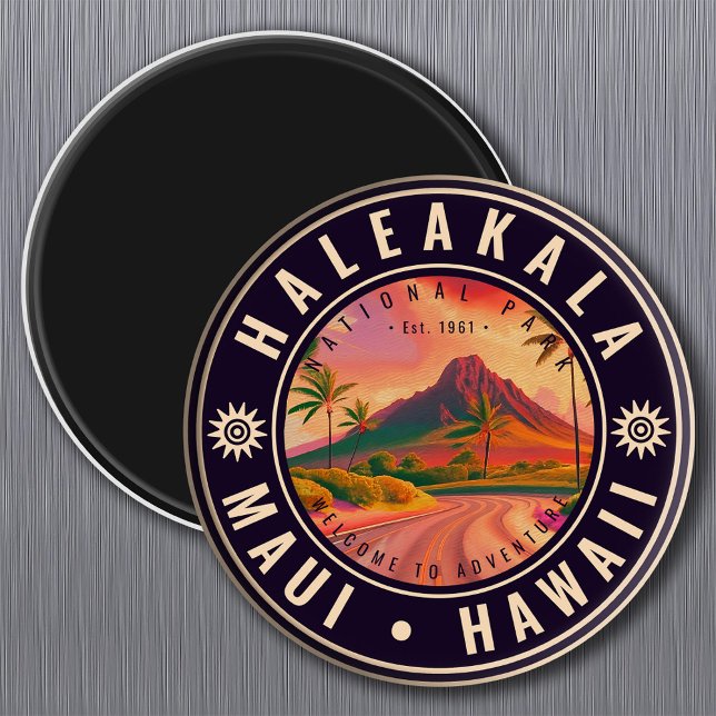 Haleakala Nationalpark Maui Road Vulkan Vintag Magnet (Von Creator hochgeladen)
