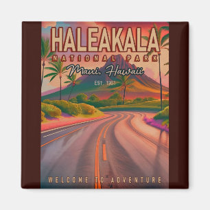 Haleakala Nationalpark Maui Road Vulkan Vintag Magnet