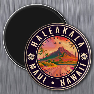 Haleakala-Nationalpark Maui-Straße Vulkan Vintage Magnet