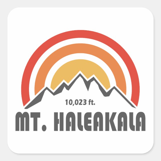 Haleakala Quadratischer Aufkleber (Vorderseite)