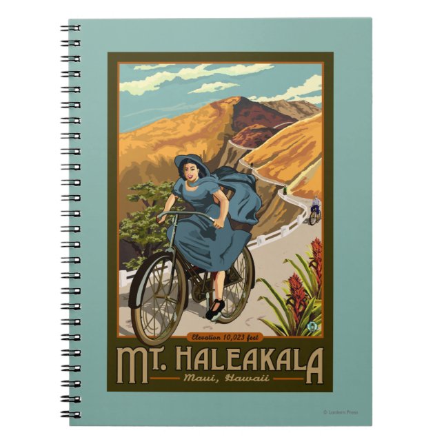 Haleakala Radtour Hawaii Notizblock (Vorderseite)