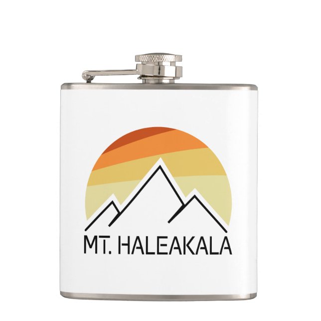 Haleakala Retro Flachmann (Vorderseite)
