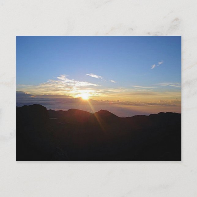 Haleakala Sonnenaufgang Postkarte (Vorderseite)