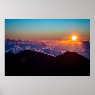 Haleakala Sunrise Poster Foto von Maui