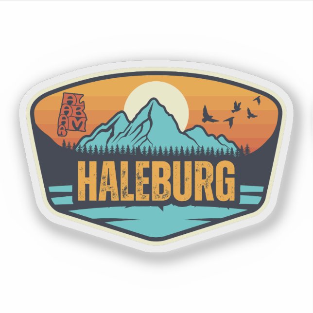 Haleburg, Alabama Aufkleber (Vorderseite)