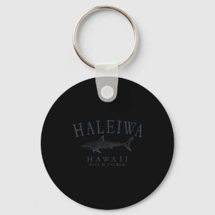 Haleiwa Hawaii Hai Retro-Schiefer Kunst Angeln Schlüsselanhänger