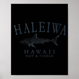 Haleiwa Hawaii Hai Retro-Schieferkunst-Fischtank Poster