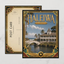 Haleiwa Hawaii Vintage Art Deco Golden Age