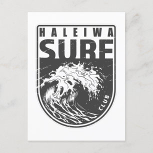 Haleiwa Surf Club Hawaii Emblem Postkarte
