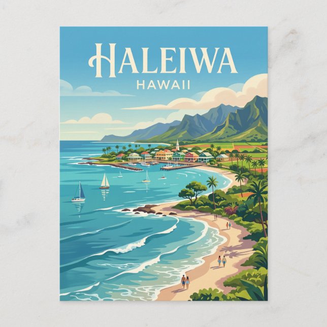 Haleiwa USA Postkarte (Vorderseite)