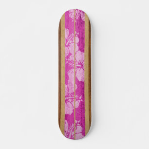 Haleiwa Vintag Surf Imitate Wood Skateboard