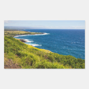 Haleokane Blick über die Bucht von Honuapo Rechteckiger Aufkleber