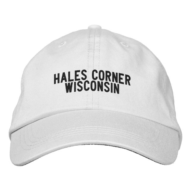 Hales Corner Wisconsin Hat Bestickte Baseballkappe (Vorderseite)
