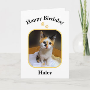 Haley Calico-Kätzchen Alles Gute zum Geburtstag Karte