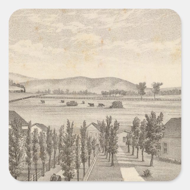 Haley res, Bauernhof Quadratischer Aufkleber (Vorderseite)