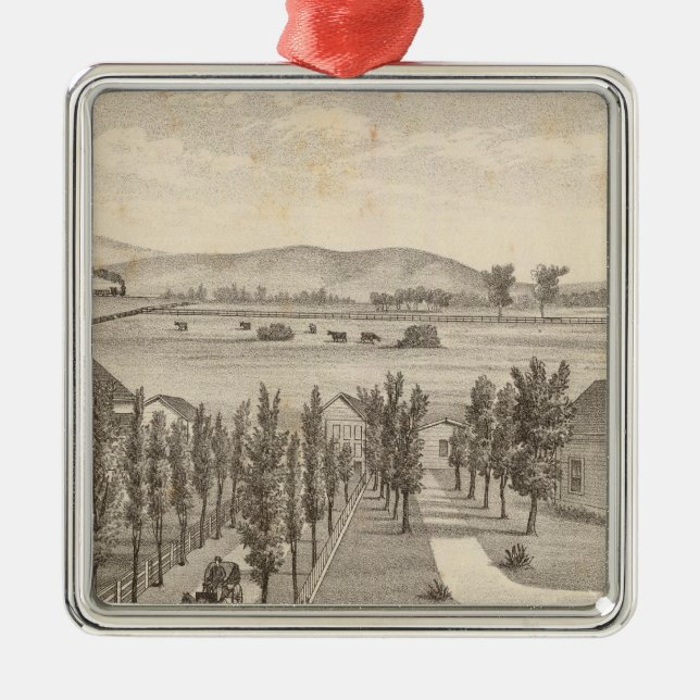 Haley Res, Bauernhof Silbernes Ornament (Vorne)