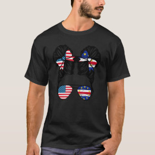 Half American Half Cape Verdean Girl USA Kap Verd T-Shirt