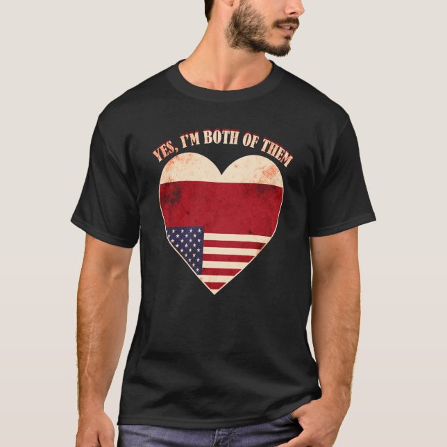 Half American Half Czech USA Flag Czech Republic T-Shirt (Vorderseite)