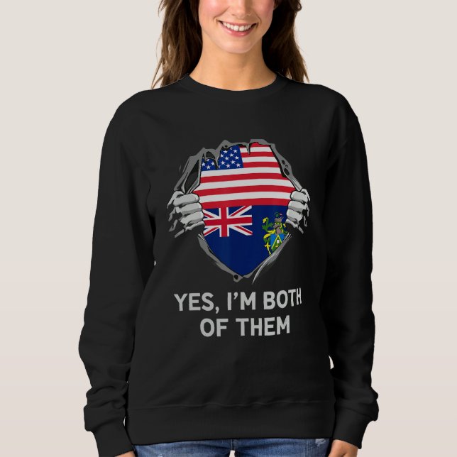 Half American Half Pitcairn Islander USA Pitcairn  Sweatshirt (Vorderseite)