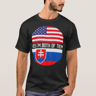Half American Half Slok USA Flag Family Heritage T-Shirt