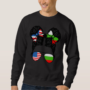 Half Amerikaner Half Bulgarisch Girl USA Bulgarien Sweatshirt