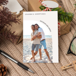 HALF ARCH EINFACHES CHRISTMAS FERIENHAUS FOTO FEIERTAGSKARTE