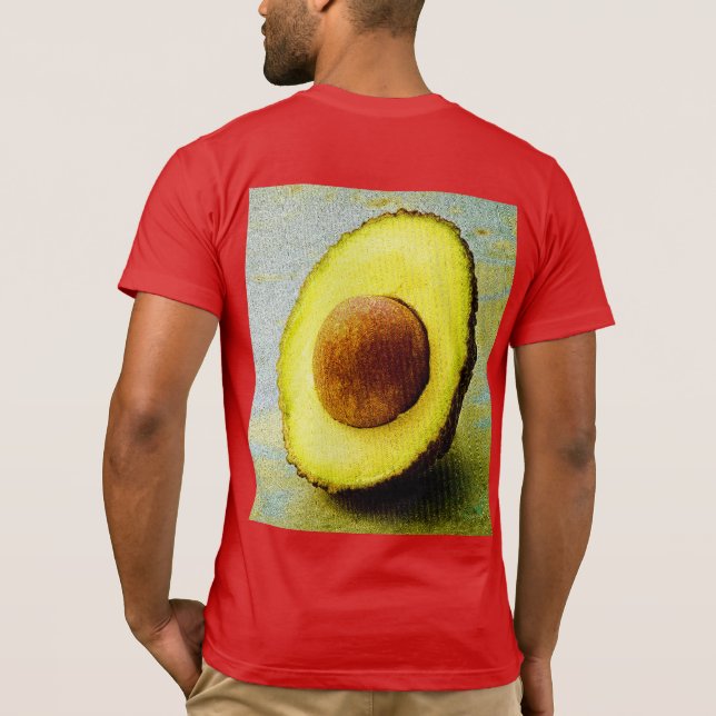 "Half Avocado" Niedliches Foto. Jetzt kaufen T-Shirt (Rückseite)