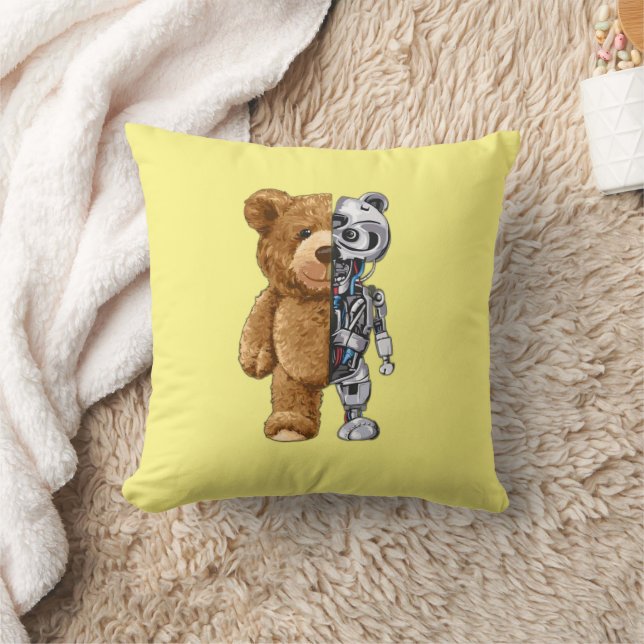 Half Bear Half Robot Kissen (Decke)