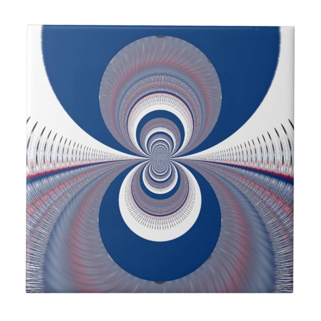 Half Blau Fliese (Vorderseite)