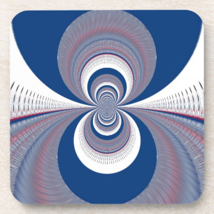 Half Blau Getränkeuntersetzer