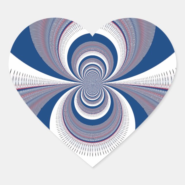 Half Blau Herz-Aufkleber (Vorderseite)