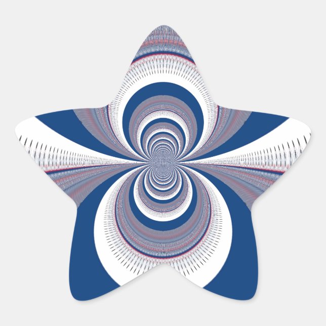 Half Blau Stern-Aufkleber (Vorderseite)