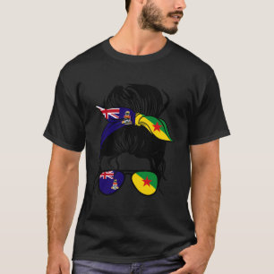 Half Caymanian Halb Französisch-Guayana Roots T-Shirt