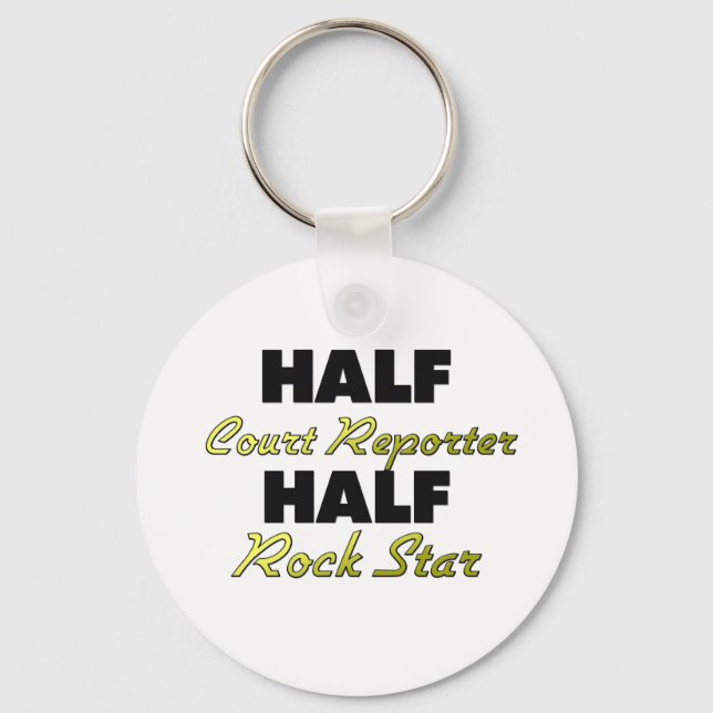 Half Court Reporter Half Rock Star Schlüsselanhänger (Vorderseite)