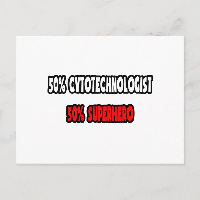 Half Cytotechnologe ... Half Superhero Postkarte (Vorderseite)