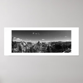 Half Dome from Glacier Point Black and White Foto Poster