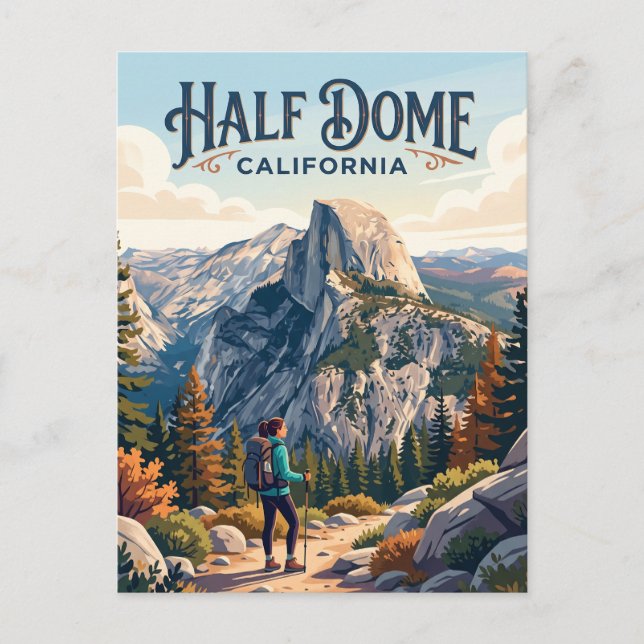 Half Dome USA Postkarte (Vorderseite)
