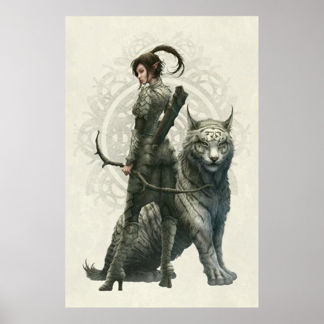 HALF ELF GIRL von Kerem Beyit Poster (Vorne)